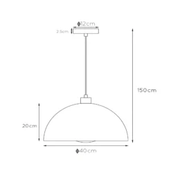 Hängeleuchte Siemon aus Stahl, Ø 40 cm, schwarz