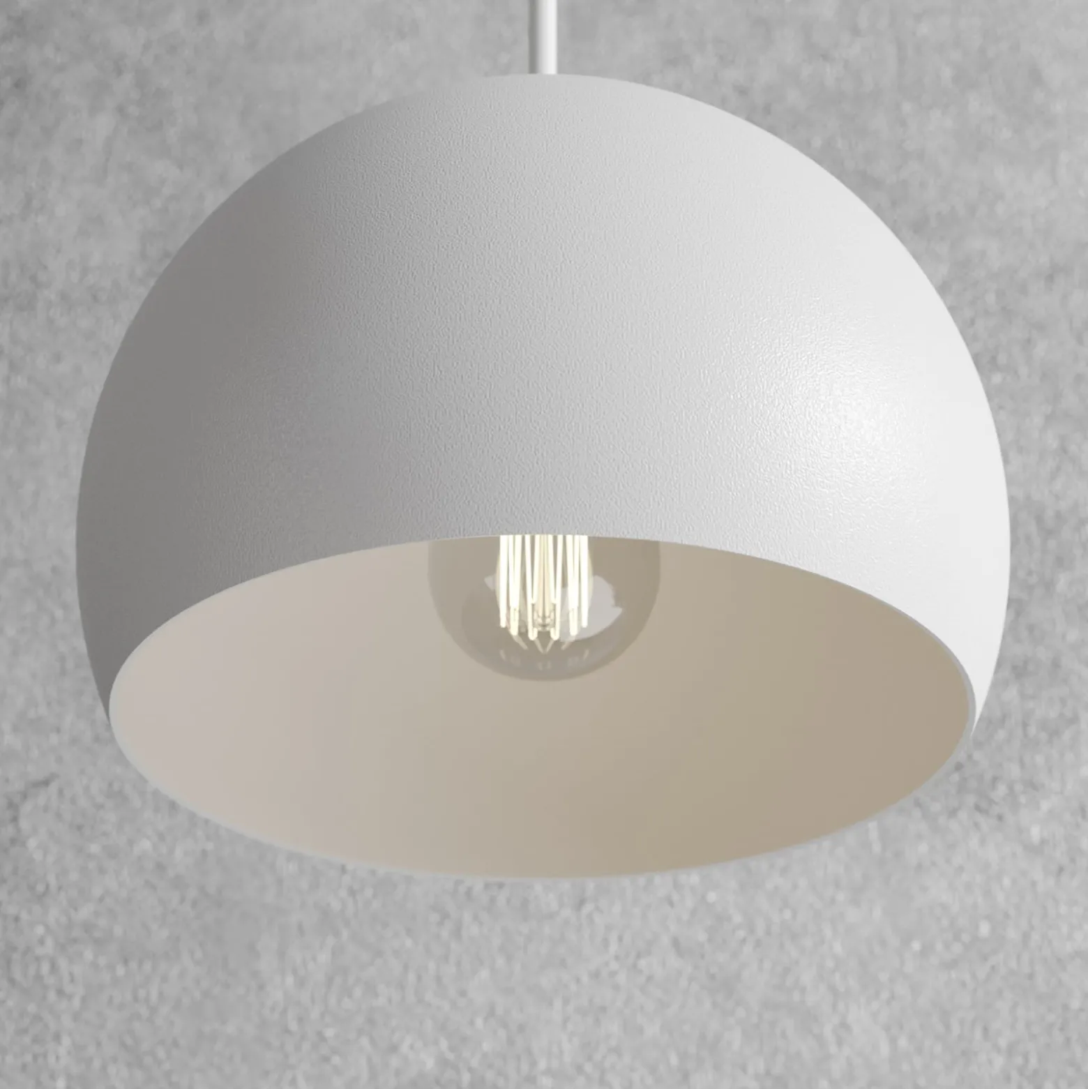 Hängeleuchte Sool, weiß, Ø 15 cm, 1-flammig, Metall, E27