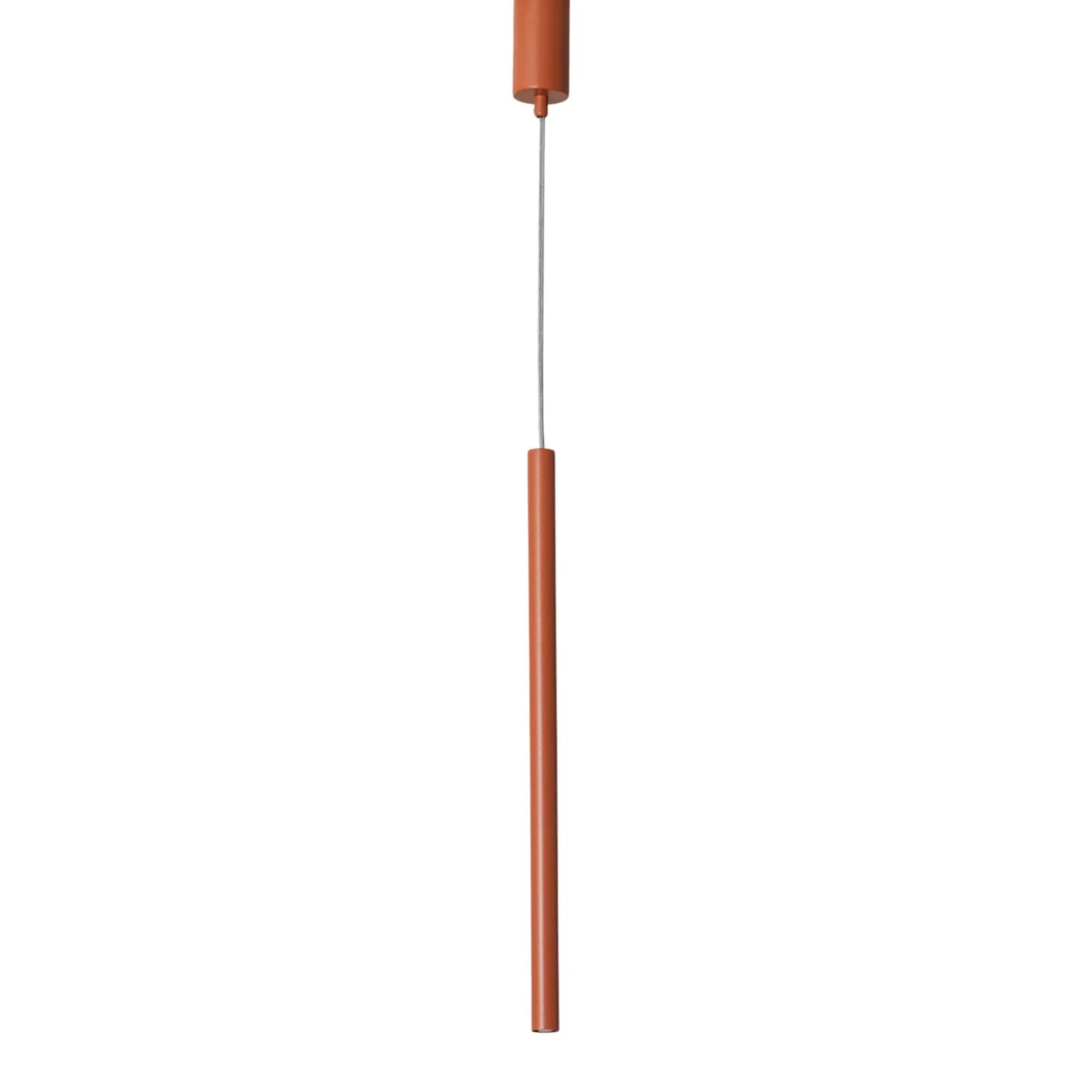 Hängeleuchte Sopel 1, ziegelrot, 1-flammig, Stahl, Ø 5 cm