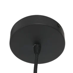 Hängeleuchte Sparkled Light, schwarz/Bambus natur, Ø 40 cm
