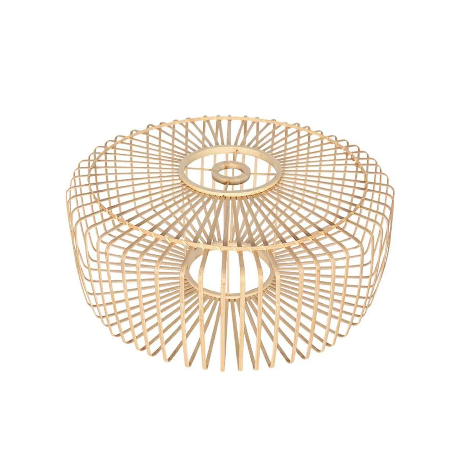 Hängeleuchte Sparkled Light, schwarz/Bambus natur, Ø 40 cm