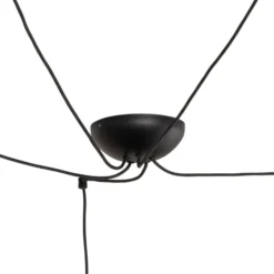 Hängeleuchte Spider in Schwarz, fünfflammig