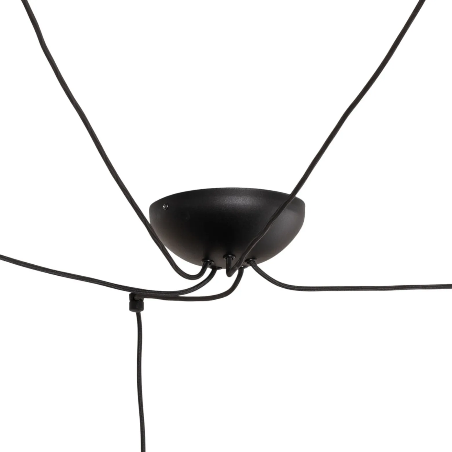 Hängeleuchte Spider in Schwarz, fünfflammig