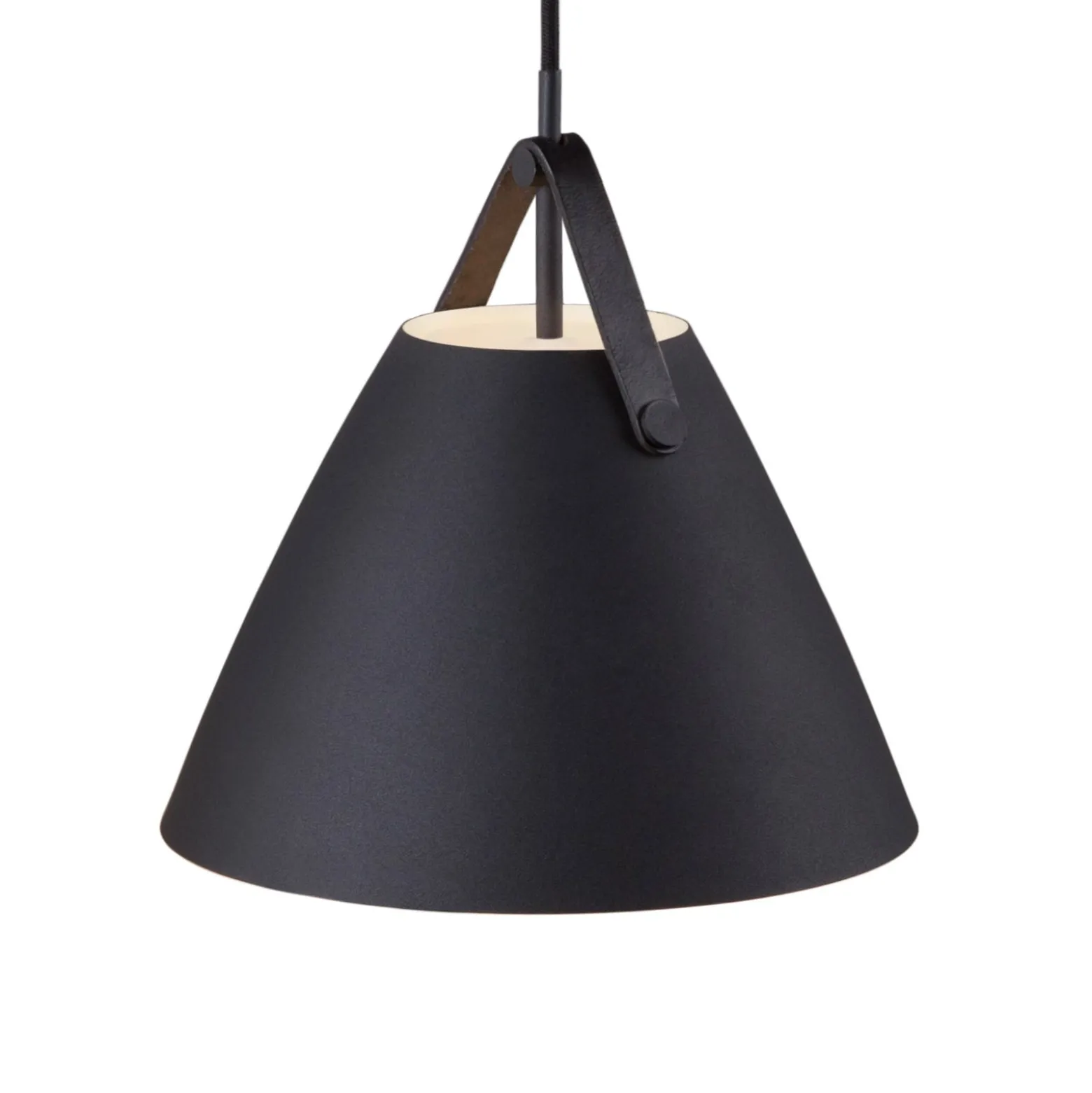 Hängeleuchte Strap in Schwarz, Ø 27 cm