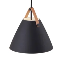 Hängeleuchte Strap in Schwarz, Ø 27 cm