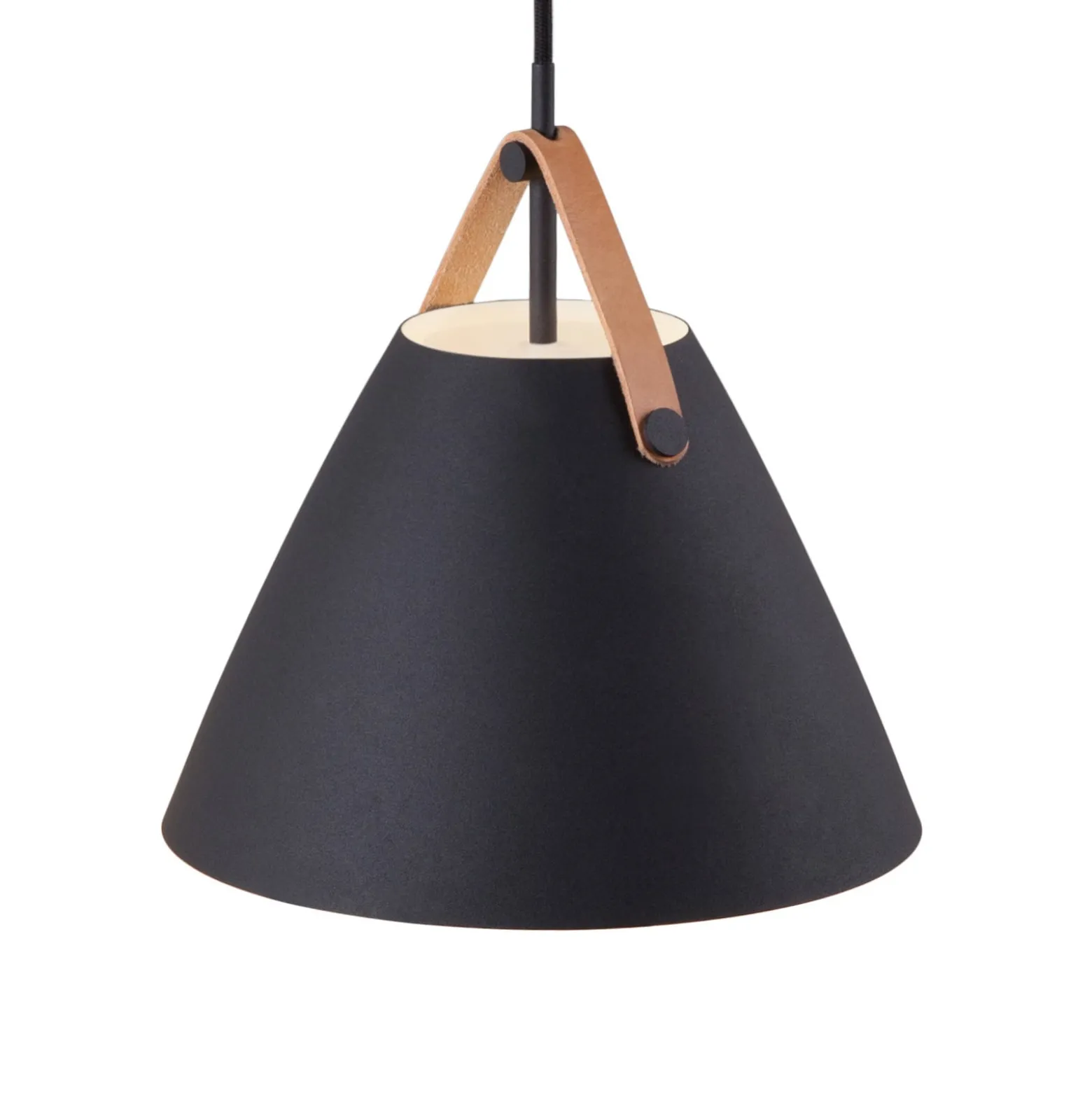 Hängeleuchte Strap in Schwarz, Ø 27 cm