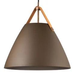 Hängeleuchte Strap mit Metallschirm beige, 36 cm