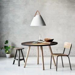 Hängeleuchte Strap mit Metallschirm Ø 48cm weiß