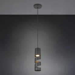 Hängeleuchte Stream, schwarz, Ø 8 cm, Metall, GU10