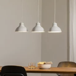 Hängeleuchte Sven, dreiflammig, weiß, Stahl, E27