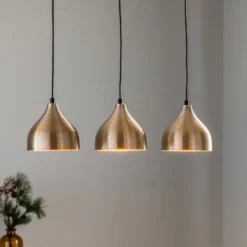 Hängeleuchte Tattoo 6212 3-flammig linear gold
