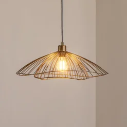 Hängeleuchte Tel, altmessing, Ø 50 cm, 1-flammig, Metall