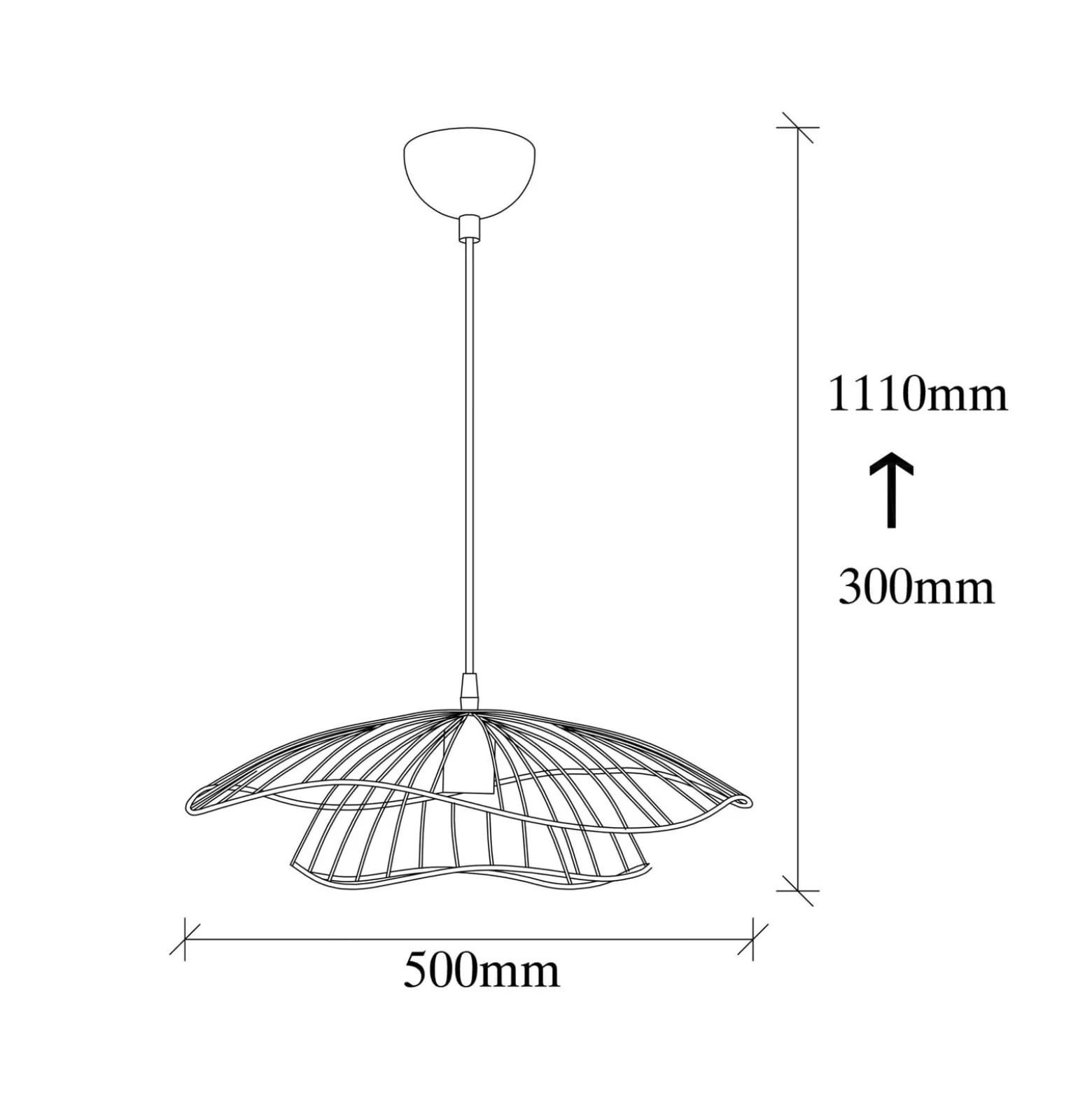 Hängeleuchte Tel 6501 Ø50cm kupfer