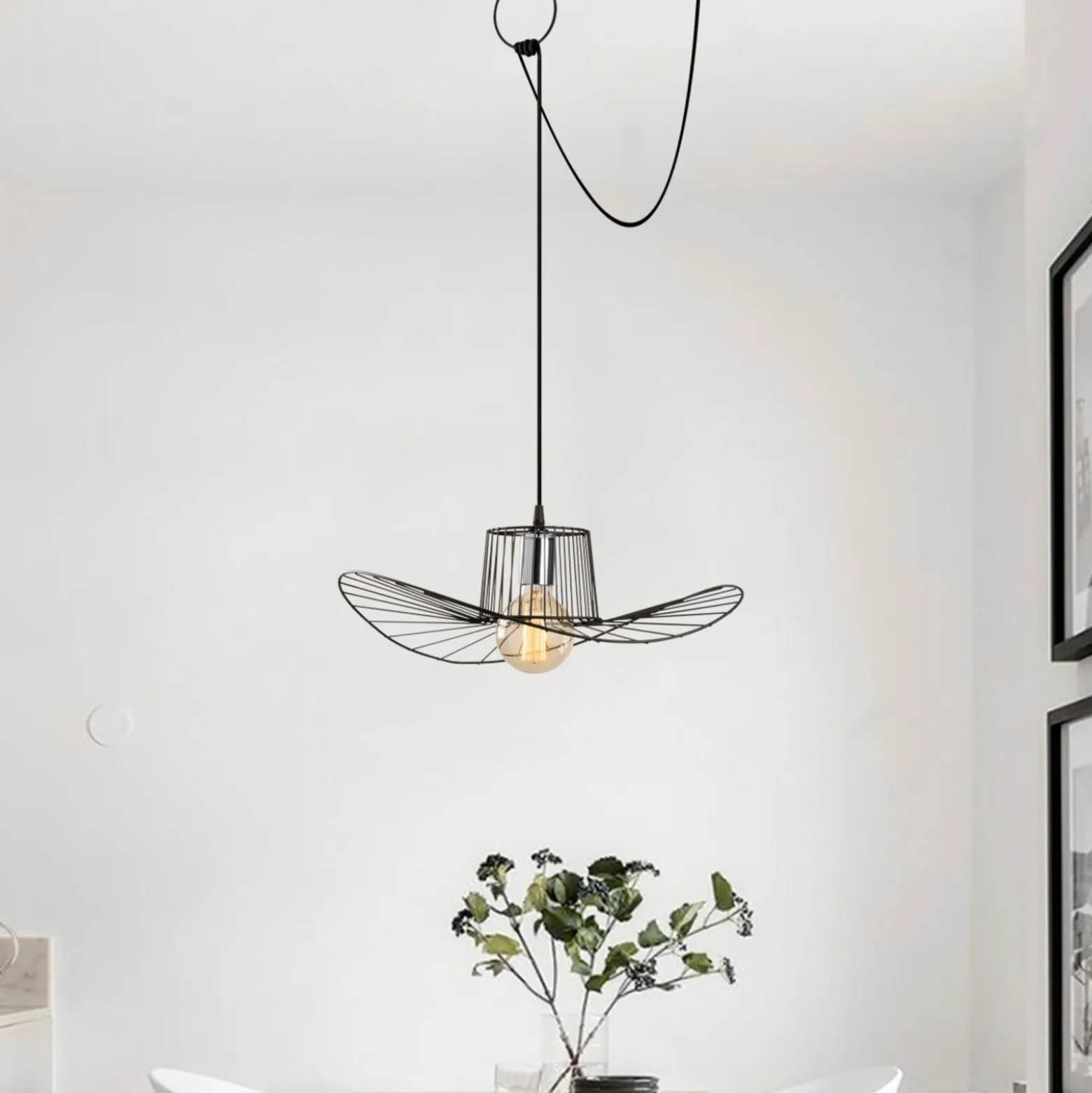 Hängeleuchte Tel 6726 Ø50cm schwarz dezentral
