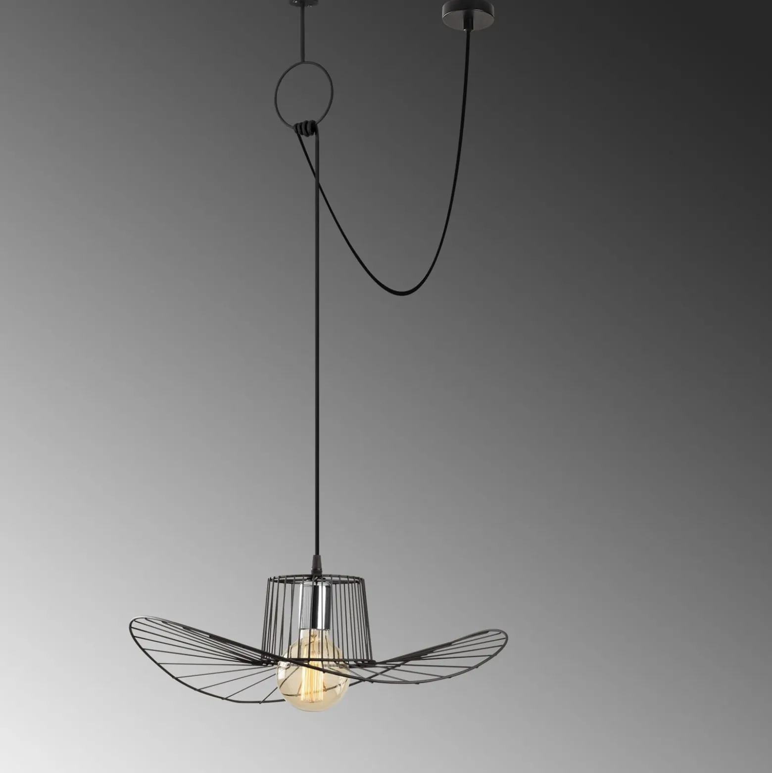 Hängeleuchte Tel 6726 Ø50cm schwarz dezentral
