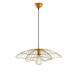 Hängeleuchte Tel 6502, goldfarben, Metall, Ø 50 cm