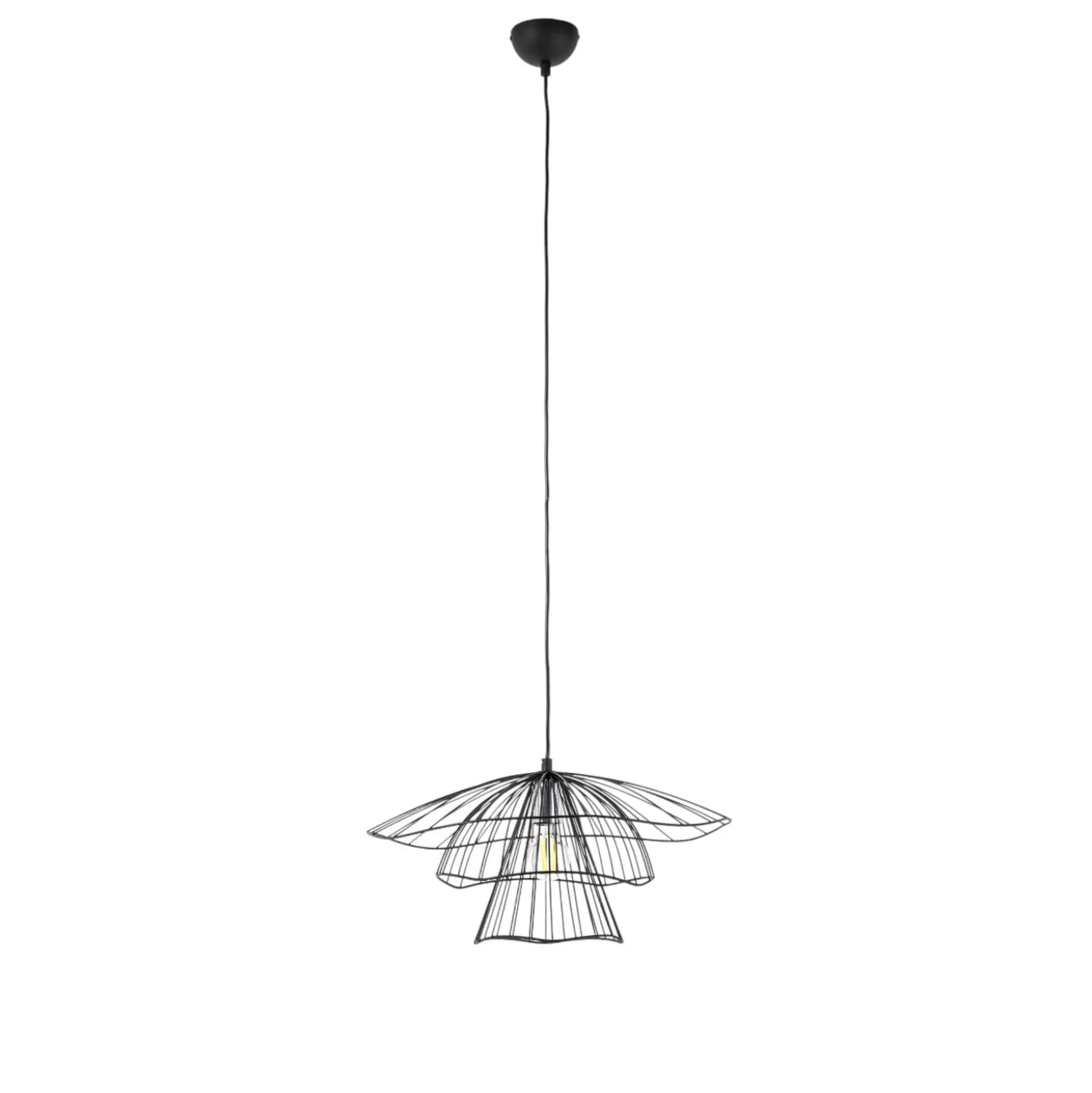 Hängeleuchte Tel 6504, schwarz, Eisen, Ø 50 cm