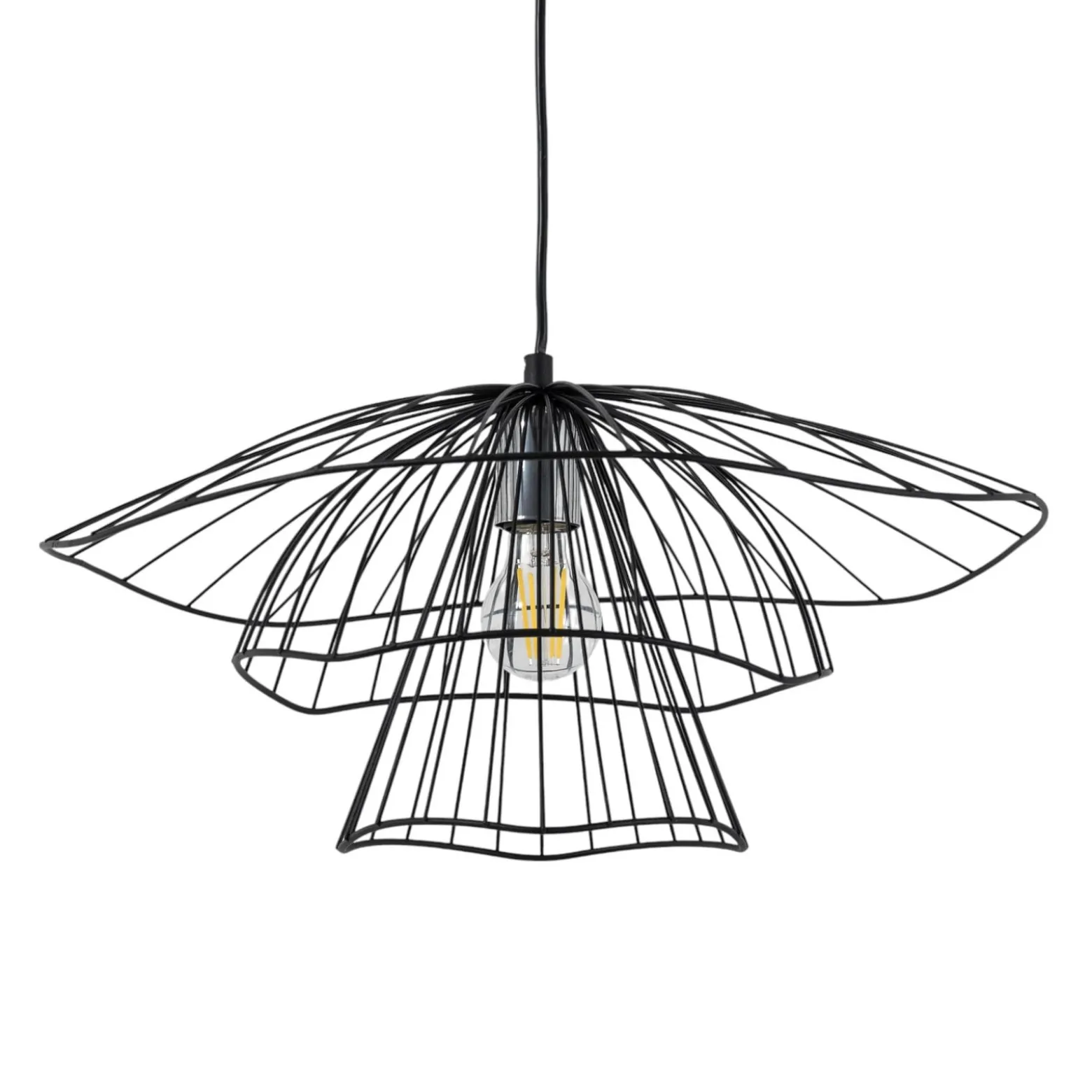 Hängeleuchte Tel 6504, schwarz, Eisen, Ø 50 cm
