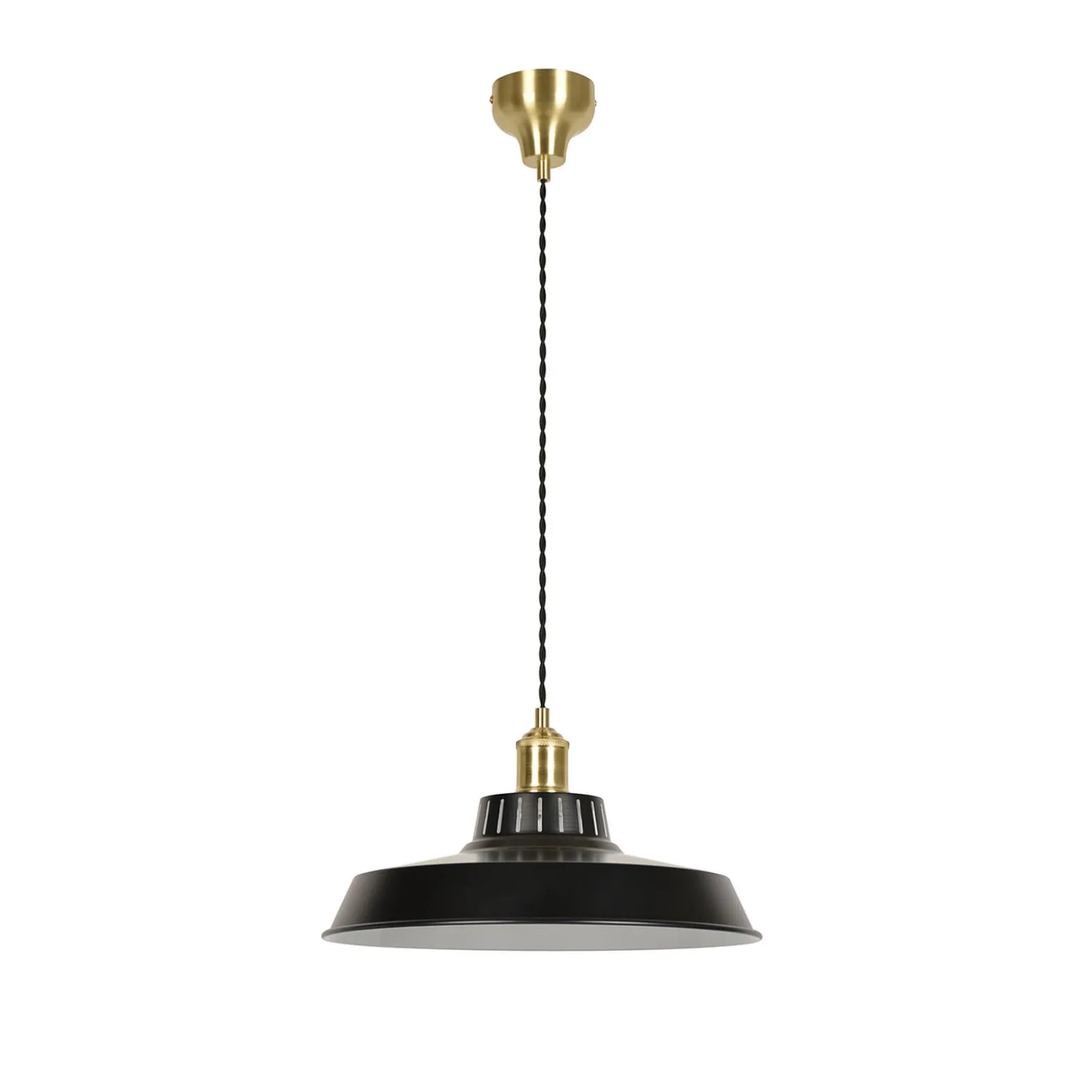 Hängeleuchte Thelma, schwarz matt, Ø 38 cm, Metall