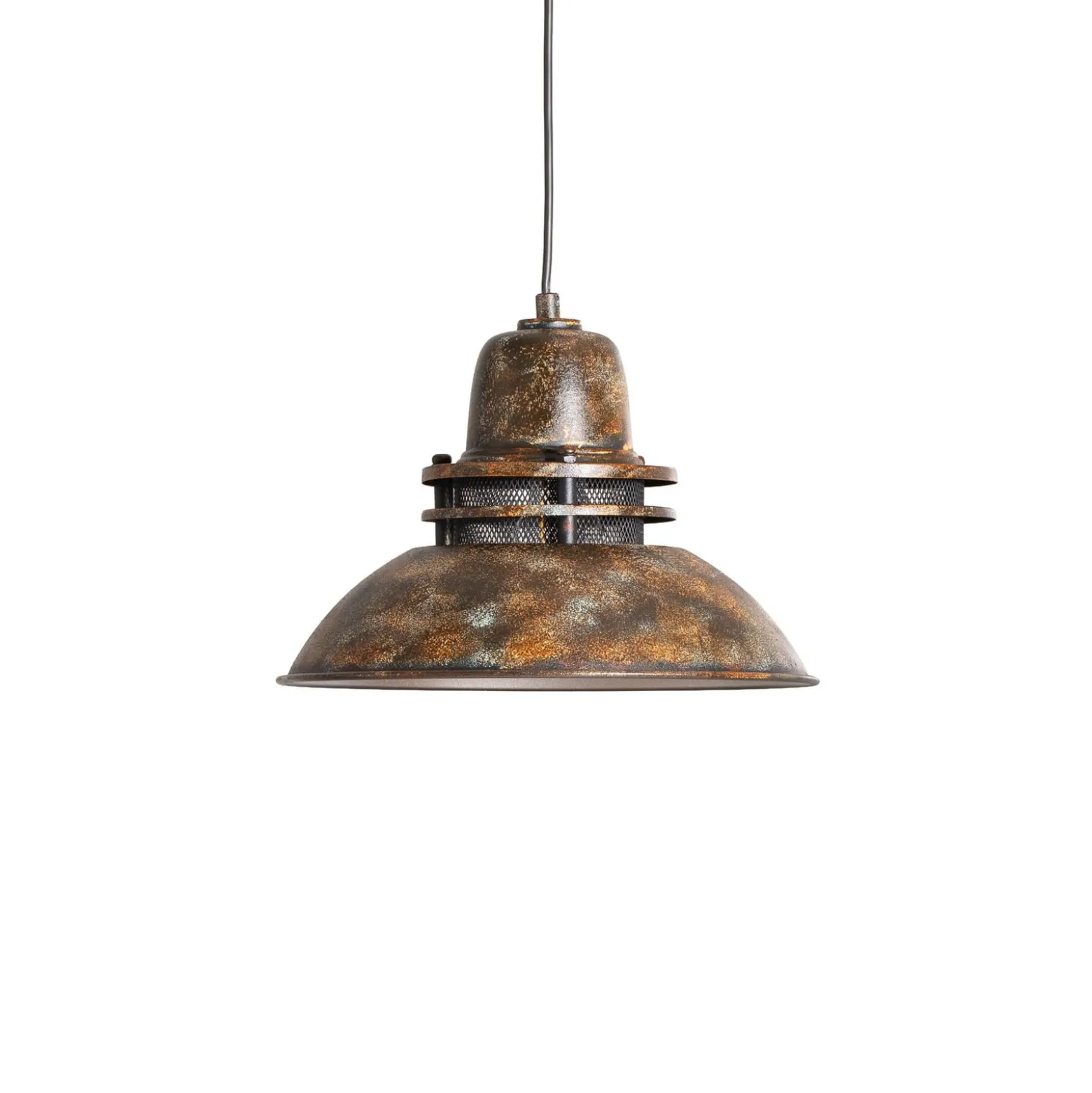 Hängeleuchte Tibet, antikbraun, Ø 34 cm, Metall, E27