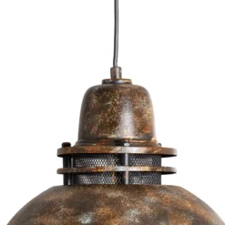 Hängeleuchte Tibet, antikbraun, Ø 34 cm, Metall, E27