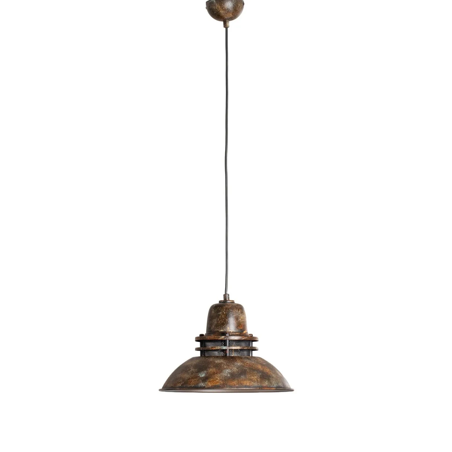 Hängeleuchte Tibet, antikbraun, Ø 34 cm, Metall, E27