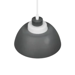 Hängeleuchte Tilos, anthrazit, Ø 23 cm, Metall/Glas, E27