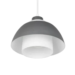 Hängeleuchte Tilos, anthrazit, Ø 23 cm, Metall/Glas, E27