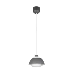 Hängeleuchte Tilos, anthrazit, Ø 23 cm, Metall/Glas, E27