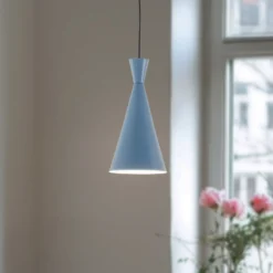 Hängeleuchte Tom, hellblau, Metall, Ø 19 cm, E27