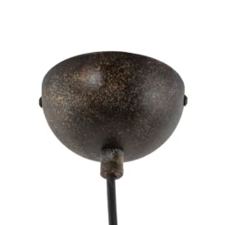 Hängeleuchte Tom, schwarz-braun, Metall, Ø 19 cm, E27