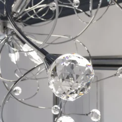 Hängeleuchte Trilly in Chrom mit Kristallen