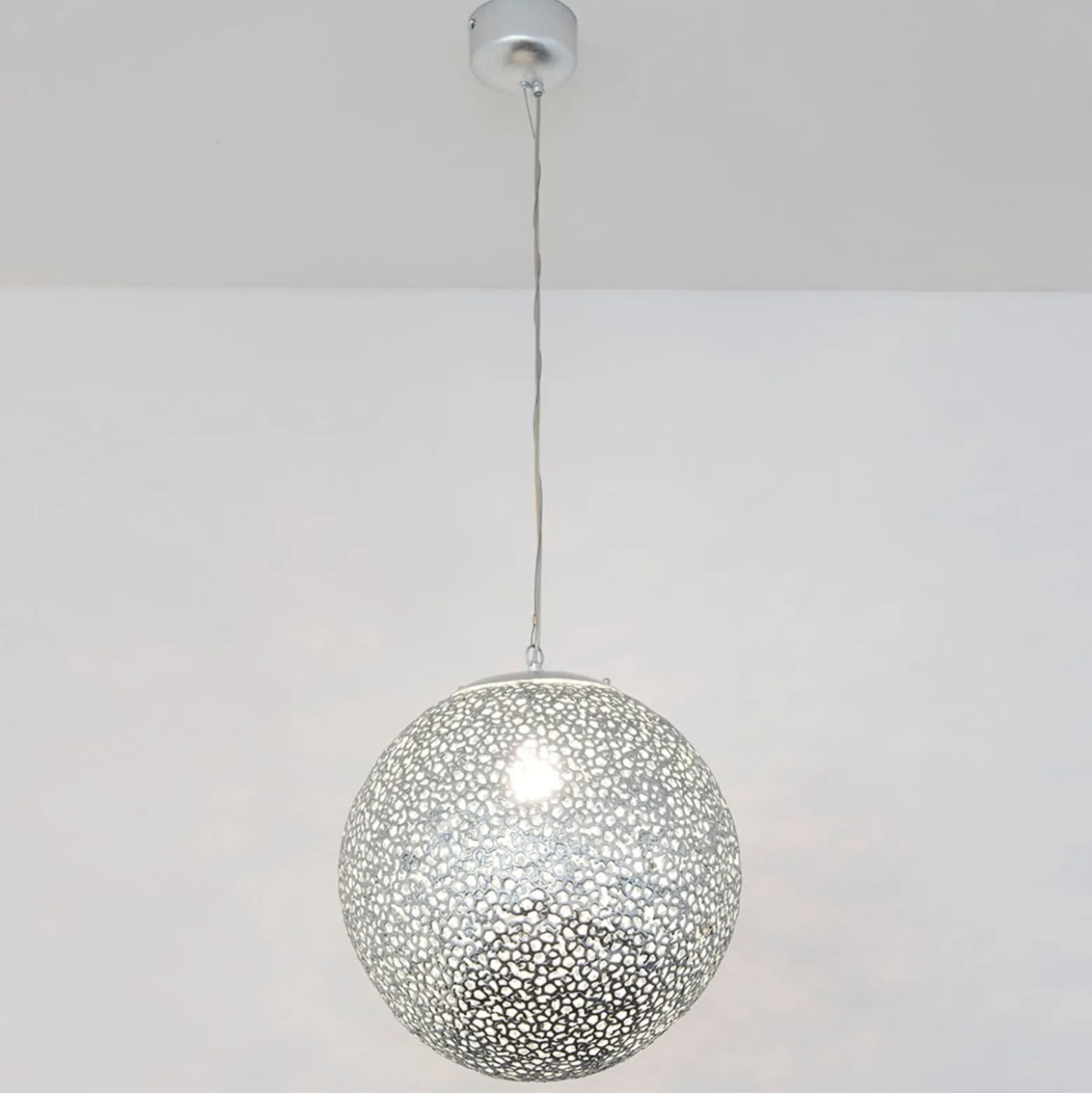 Hängeleuchte Utopistico in Silber Ø 40 cm