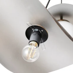Hängeleuchte Vatoz, 3-flammig, schwarz, Ø 50 cm, Metall