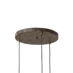 Hängeleuchte Vatoz, 3-flammig, schwarz, Ø 50 cm, Metall