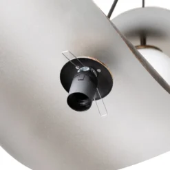 Hängeleuchte Vatoz, 3-flammig, schwarz, Ø 50 cm, Metall