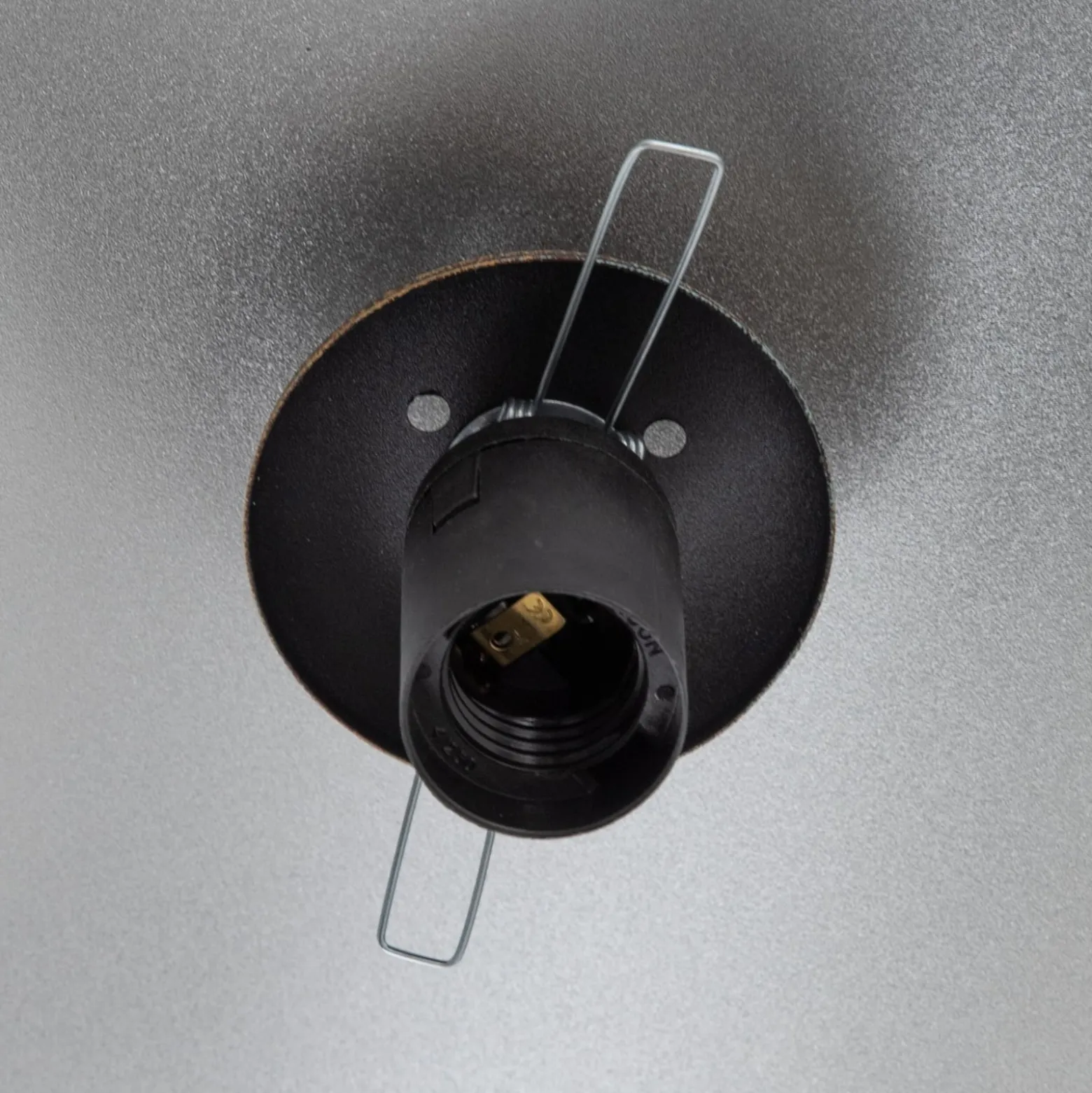 Hängeleuchte Vatoz, 1-flammig, schwarz, Ø 40 cm, Metall/Glas