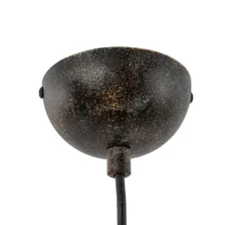 Hängeleuchte Vatoz, 1-flammig, schwarz, Ø 40 cm, Metall/Glas