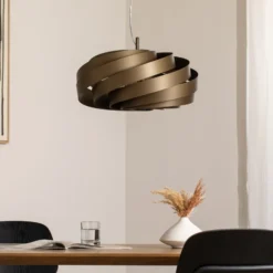 Hängeleuchte Vento, kaffeebraun, Ø 50 cm
