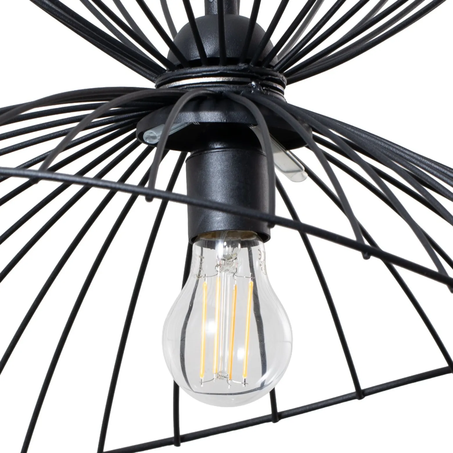 Hängeleuchte Vertigo, schwarz, Glas/Metall, E27, Ø 50 cm