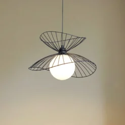 Hängeleuchte Vertigo, schwarz, Glas/Metall, E27, Ø 50 cm
