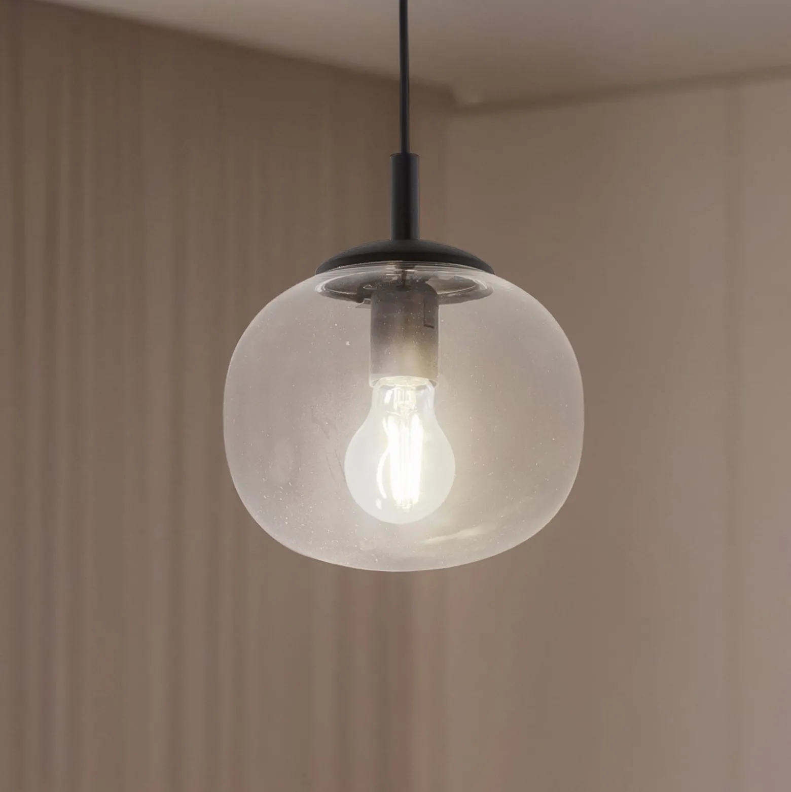 Hängeleuchte Vibe, Glas klar, Ø 20 cm
