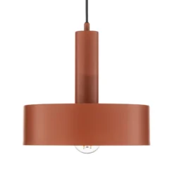 Hängeleuchte Vitrum round, rot, zylindrisch, Ø 27 cm