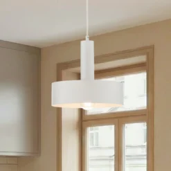 Hängeleuchte Vitrum round, weiß, zylindrisch, Ø 27 cm