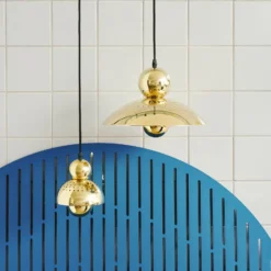 Hängeleuchte Wanted, goldfarben, Eisen, Ø 32 cm
