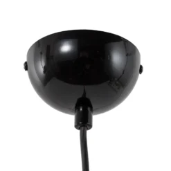 Hängeleuchte Yildo, 1-flammig, schwarz/gold, Metall, Ø 17cm