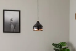 Hängeleuchte Yildo 6866 1-flg Ø17cm schwarz/kupfer