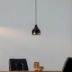 Hängeleuchte Yildo 7000 1-flg Ø15cm schwarz/kupfer