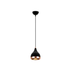 Hängeleuchte Yildo 7000 1-flg Ø15cm schwarz/kupfer