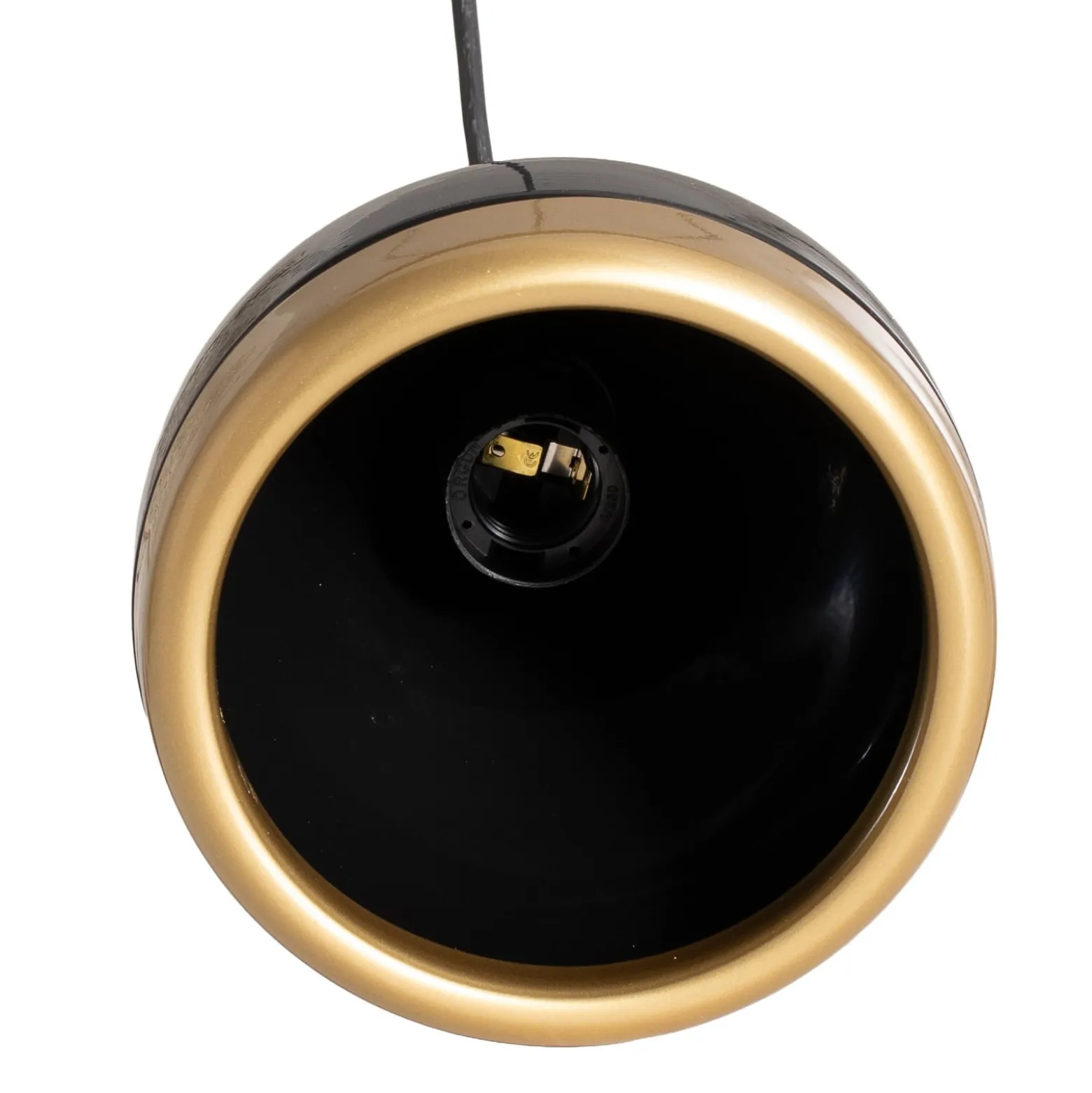 Hängeleuchte Yildo, linear, 3-flammig, schwarz/gold, Metall